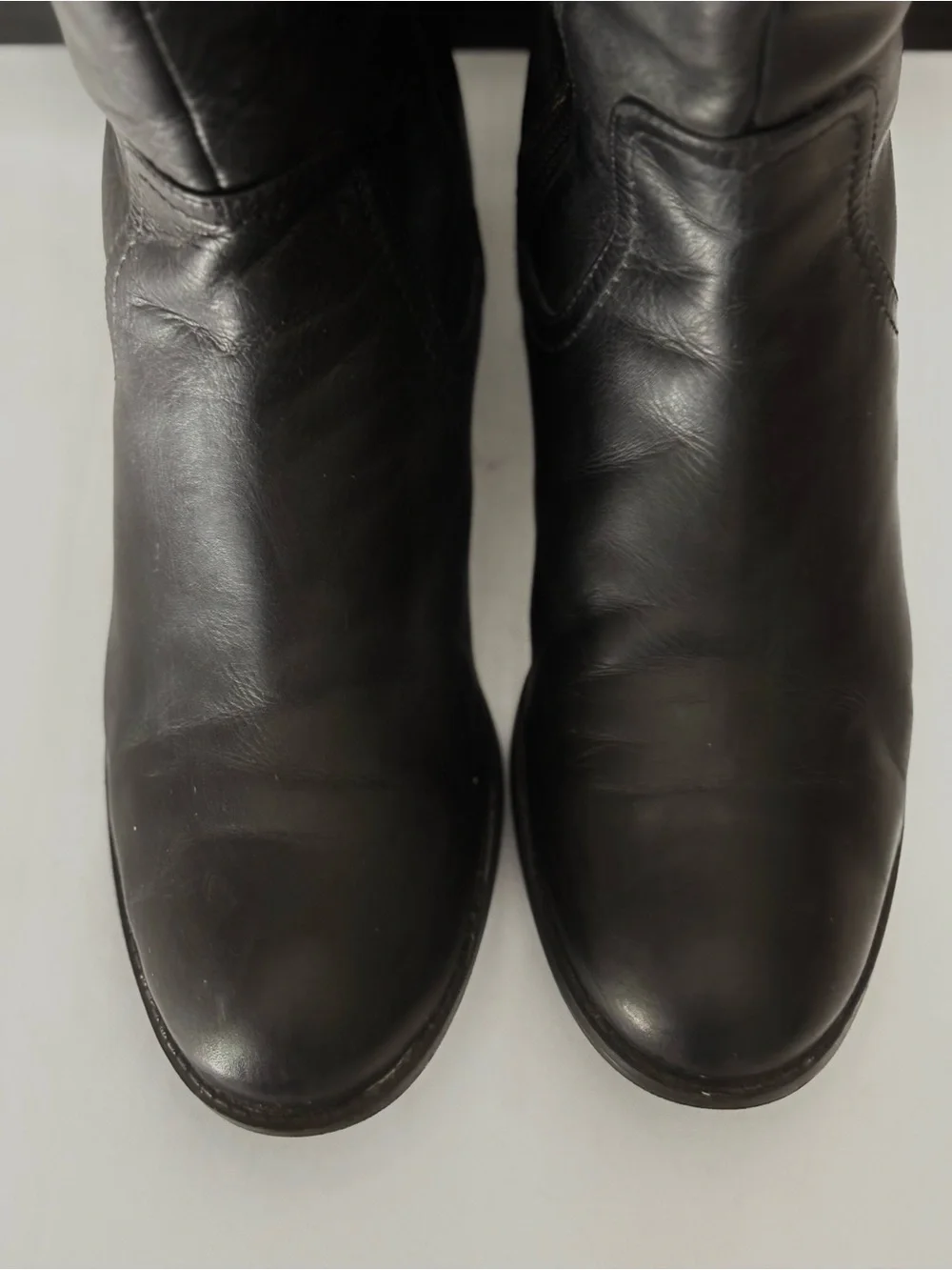 BANDOLINO Black Over-the-Knee Riding Boots Almond  toe inside zipper. SZ  9